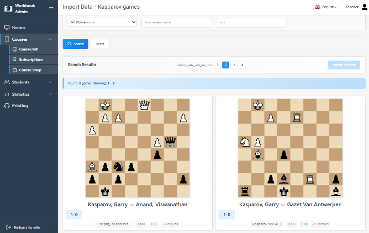 Millions of games for analysis and preparation